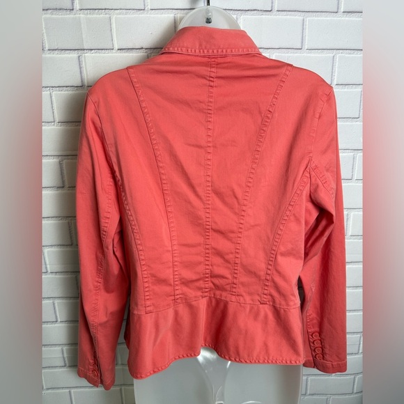 Talbots orange stretch blazer Jacket Lightweight Tailored/size 10 - Picture 8 of 8